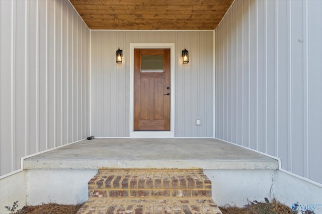 view of doorway to property