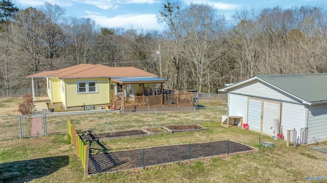 view of yard with a porch