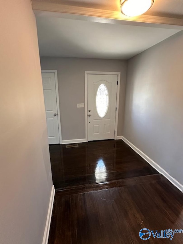 entrance foyer with hardwood / wood-style flooring