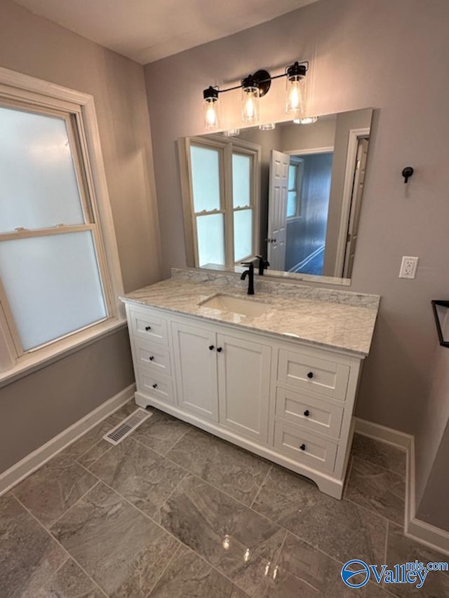 bathroom with vanity