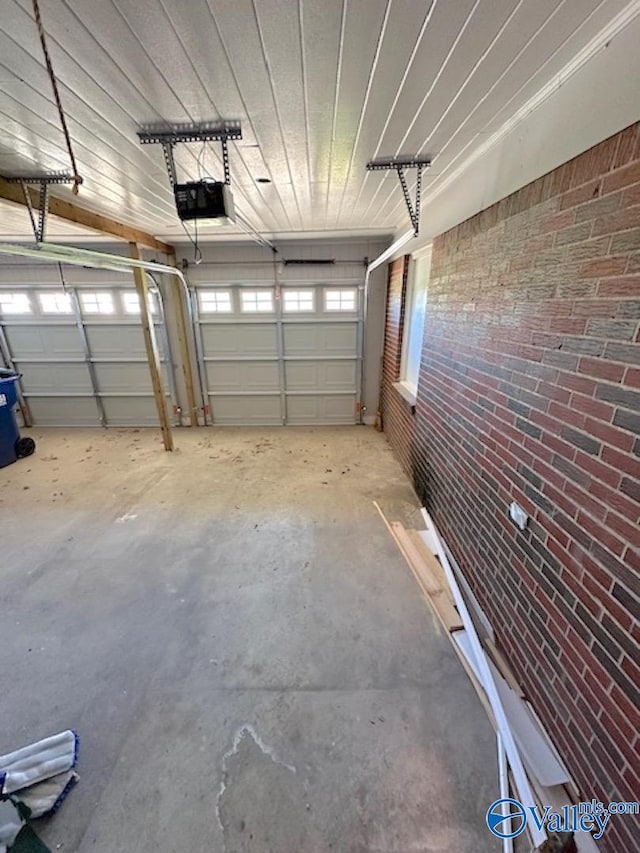 garage featuring a garage door opener