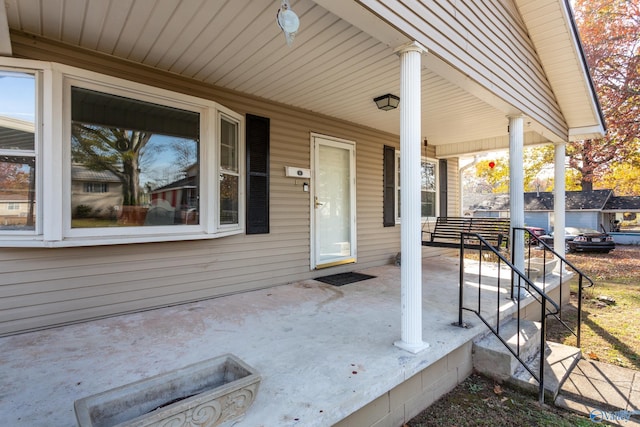 view of patio / terrace with a porch