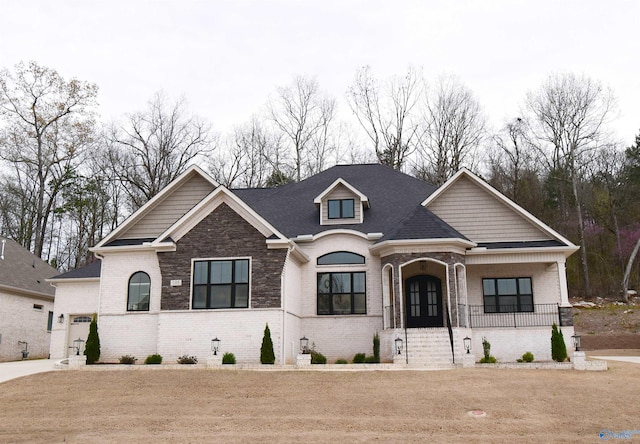 view of front of house with covered porch