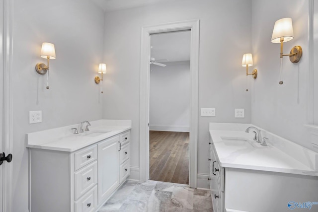 bathroom with vanity