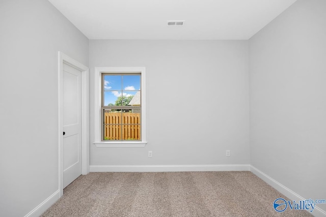 view of carpeted empty room