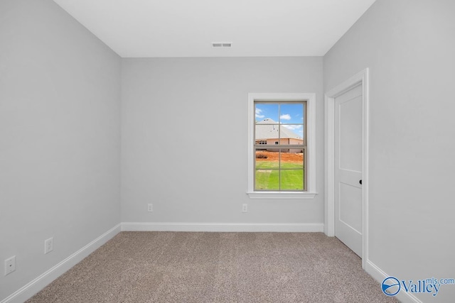 view of carpeted empty room