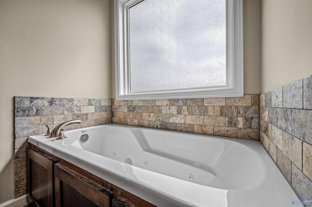 bathroom featuring a jetted tub