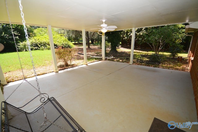 view of patio / terrace with ceiling fan