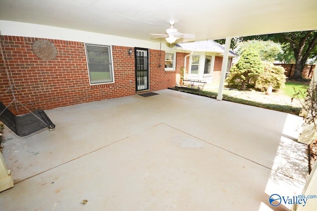 view of patio / terrace with ceiling fan