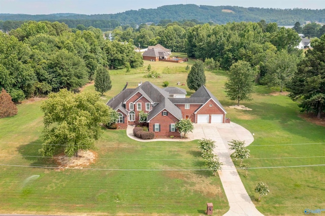 aerial view featuring a rural view