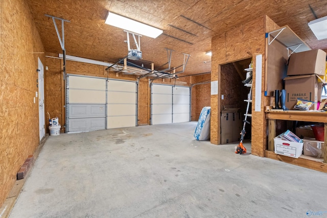 garage featuring a garage door opener