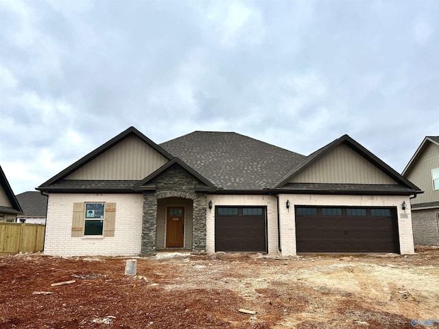 view of front of home featuring a garage