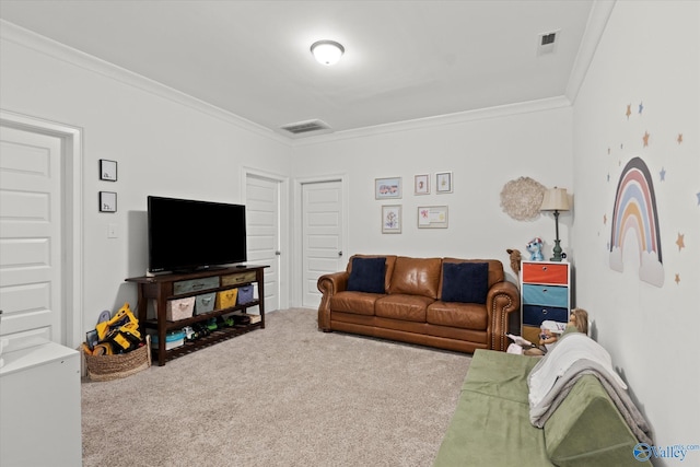 22424 Cantera Dr, Athens, AL 35613 - living area featuring ornamental molding and carpet flooring