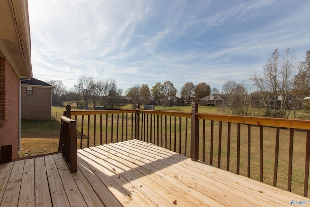 143 Laredo Cir, Huntsville, AL 35811 - wooden deck featuring a lawn