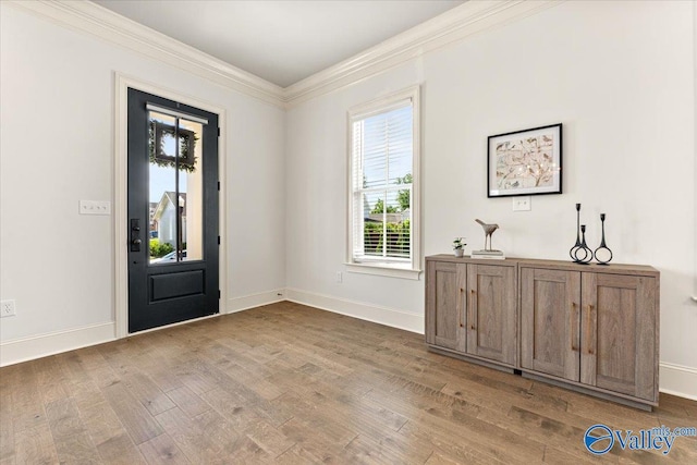 108 Napolean Ave, Madison, AL 35758 - foyer featuring wood finished floors, ornamental molding, and baseboards