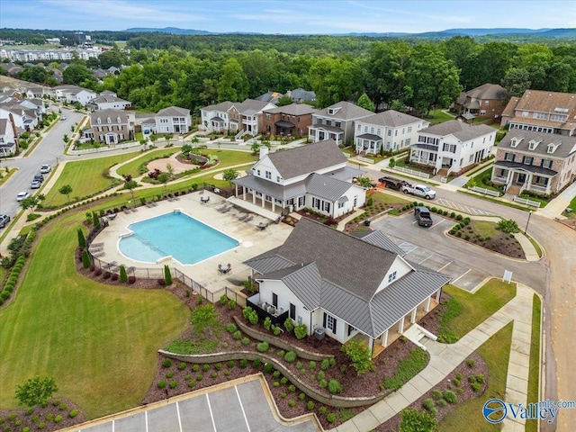 108 Napolean Ave, Madison, AL 35758 - aerial view of residential area with a pool