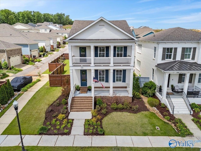 108 Napolean Ave, Madison, AL 35758 - greek revival house with covered porch, stairs, and a residential view