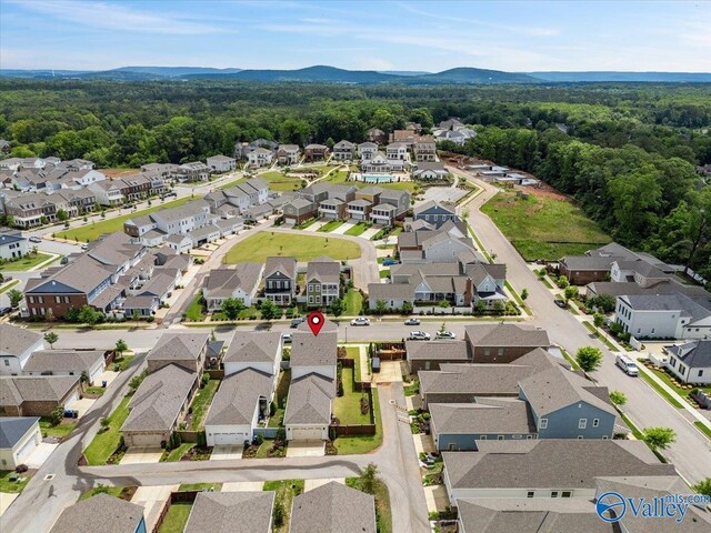 108 Napolean Ave, Madison, AL 35758 - aerial view of residential area featuring mountains and a heavily wooded area