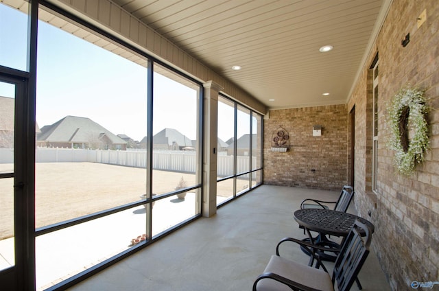 view of sunroom