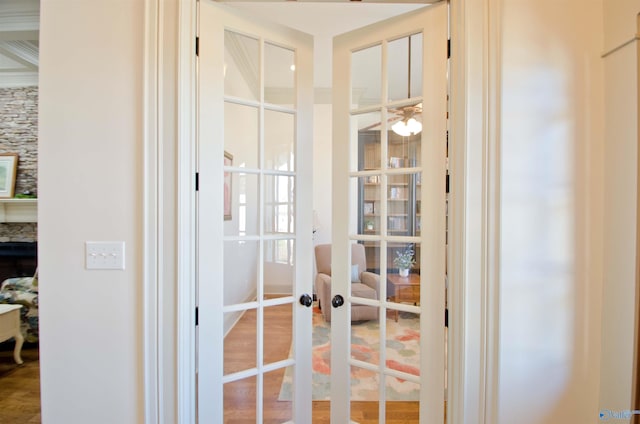 interior space with french doors