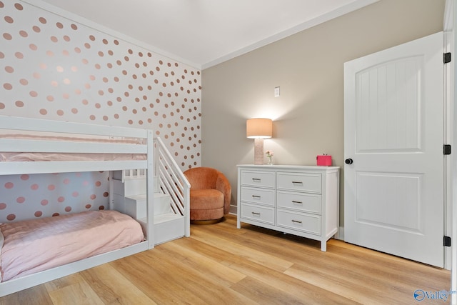 bedroom featuring light hardwood / wood-style floors