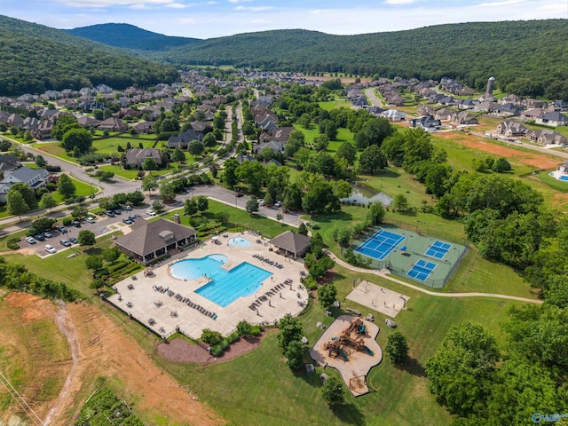 78 Mcmullen Ln SE, Gurley, AL 35748 - aerial view of residential area featuring a pool and a mountain backdrop