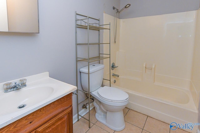 4114 Triana Blvd, Huntsville, AL 35802 - full bath featuring washtub / shower combination, tile patterned flooring, and vanity