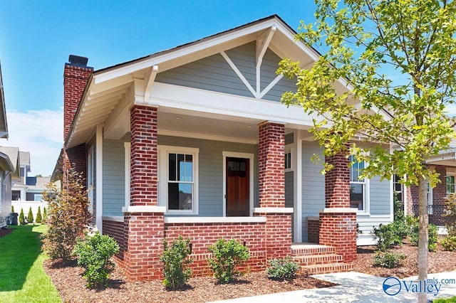 bungalow-style home featuring a porch