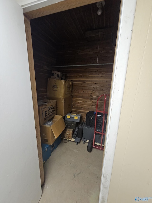 view of storage room