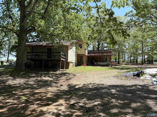 29970 Holeada Ln, Madison, AL 35757 - view of yard with driveway and a wooden deck