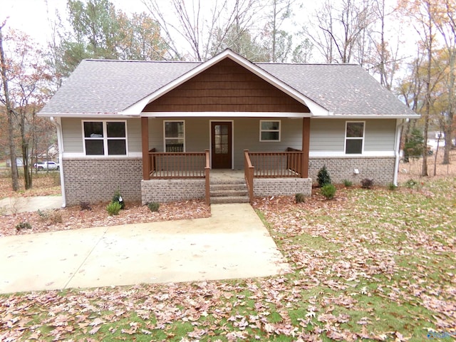 view of front of home with a porch