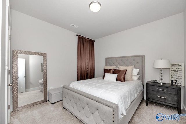 view of carpeted bedroom