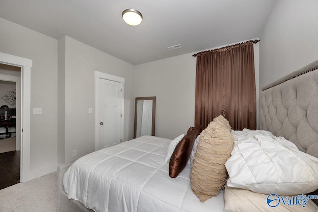 view of carpeted bedroom