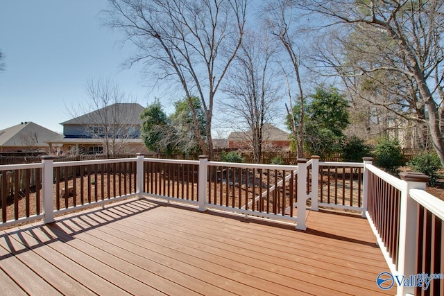 wooden deck with fence