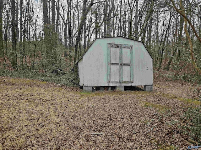 view of shed