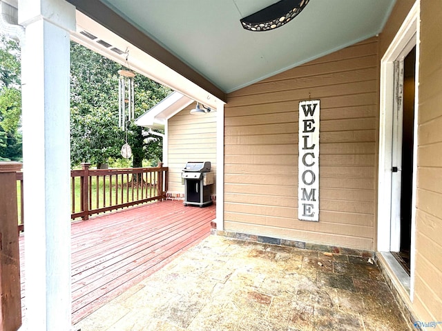 deck with grilling area