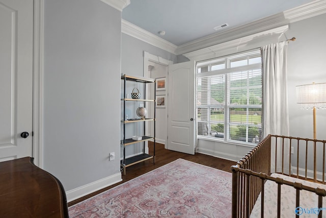 11 SE Braewick Pl, Gurley, AL 35748 - bedroom with wood finished floors, crown molding, and baseboards