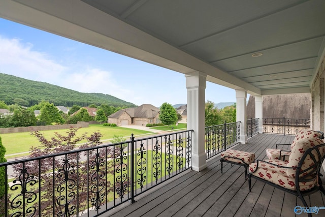 11 SE Braewick Pl, Gurley, AL 35748 - wooden terrace with a mountain view