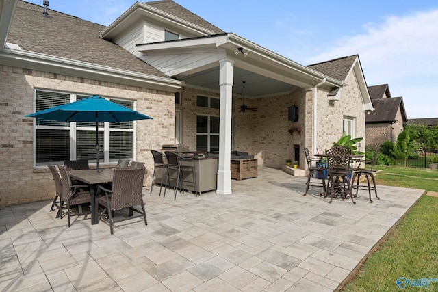 11 SE Braewick Pl, Gurley, AL 35748 - view of patio / terrace featuring outdoor dining space and a ceiling fan