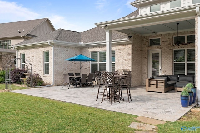 11 SE Braewick Pl, Gurley, AL 35748 - view of patio / terrace featuring an outdoor living space and a ceiling fan