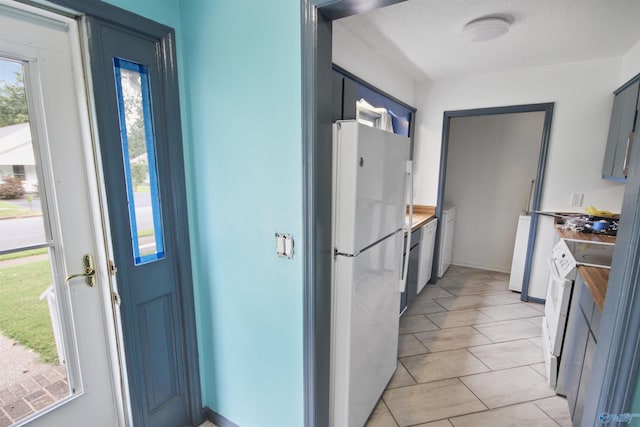 kitchen featuring white appliances