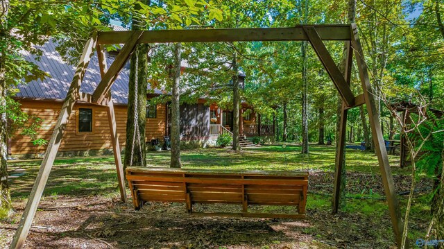 exterior space featuring a carport