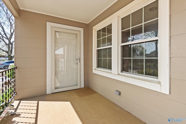 view of exterior entry