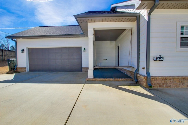 exterior space featuring driveway