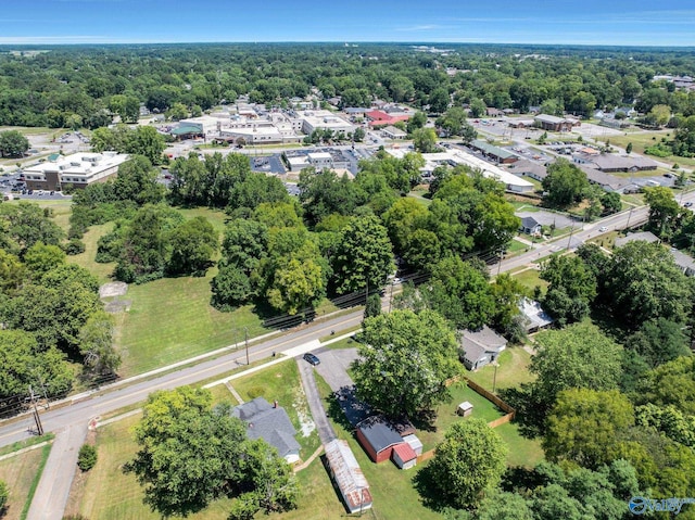 aerial view featuring a view of trees