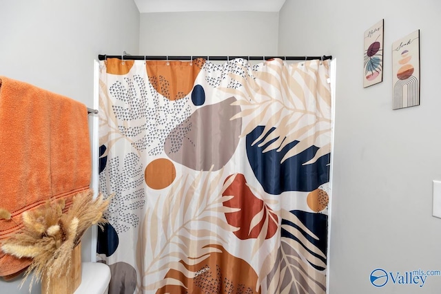 14614 Demarie Ln, Athens, AL 35613 - full bathroom featuring a shower with shower curtain and toilet