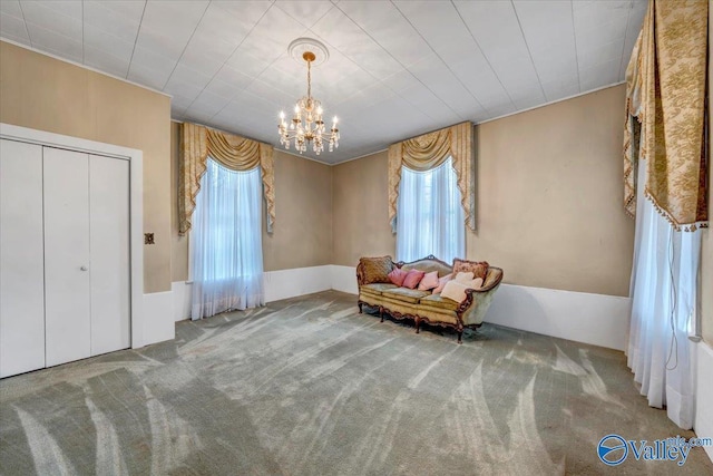 104 Myrtle Pl, Stevenson, AL 35772 - sitting room with a chandelier and carpet
