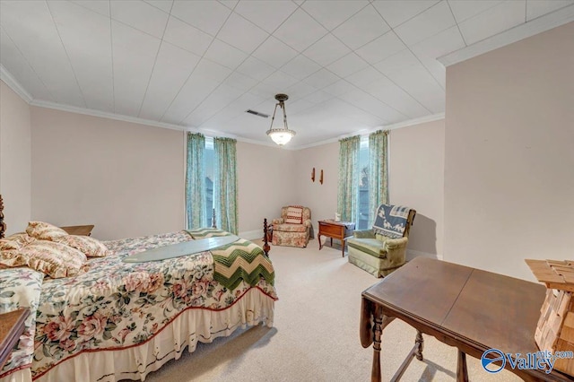 104 Myrtle Pl, Stevenson, AL 35772 - bedroom with multiple windows, ornamental molding, and carpet flooring