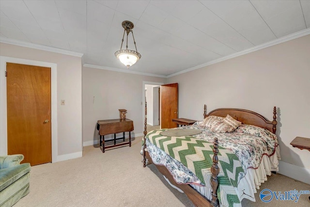 104 Myrtle Pl, Stevenson, AL 35772 - bedroom featuring light colored carpet and crown molding