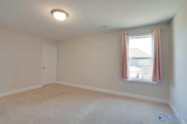 view of carpeted empty room